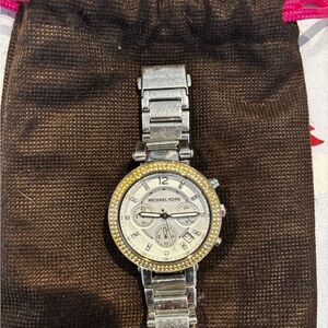 Michael Kors Silver and rhinestone Watch